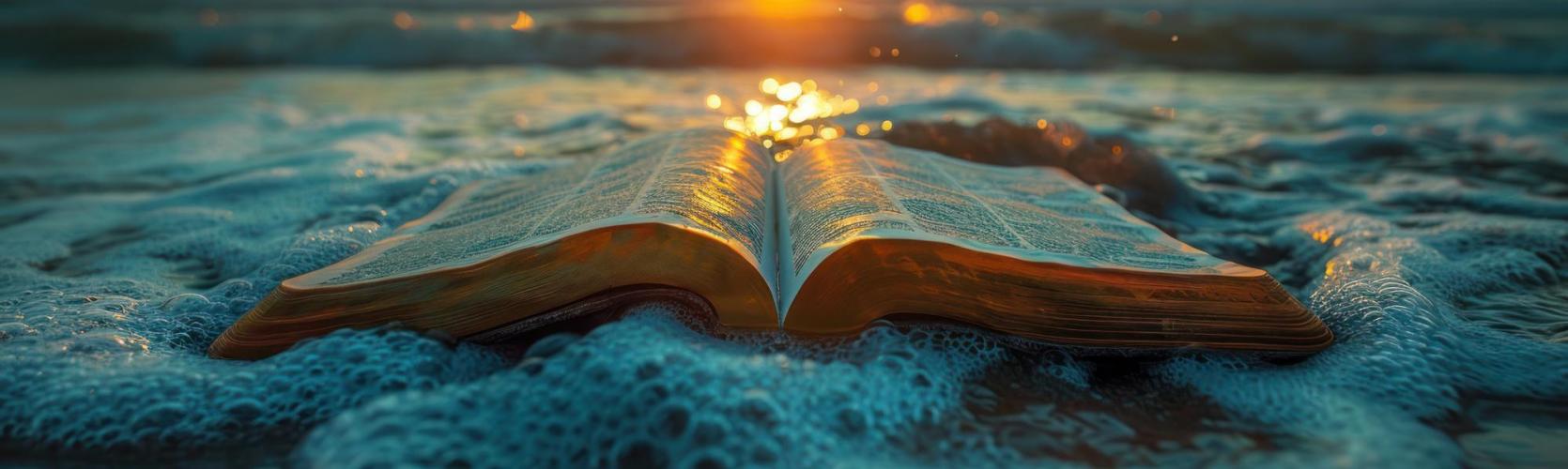 Bible on the shore