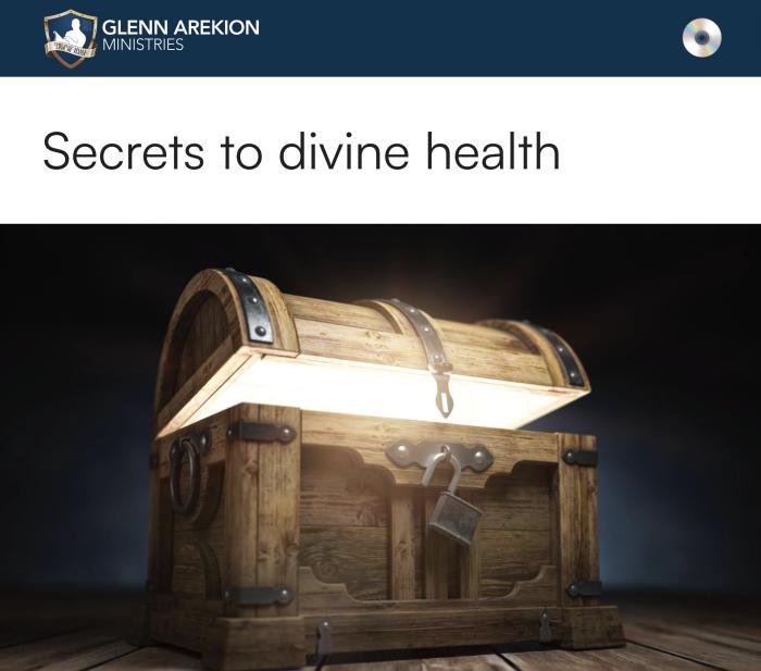 Secrets to divine health