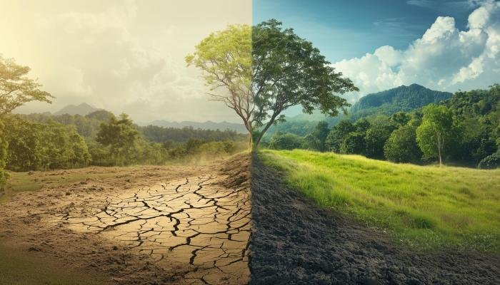 tree split, barren to fruitful